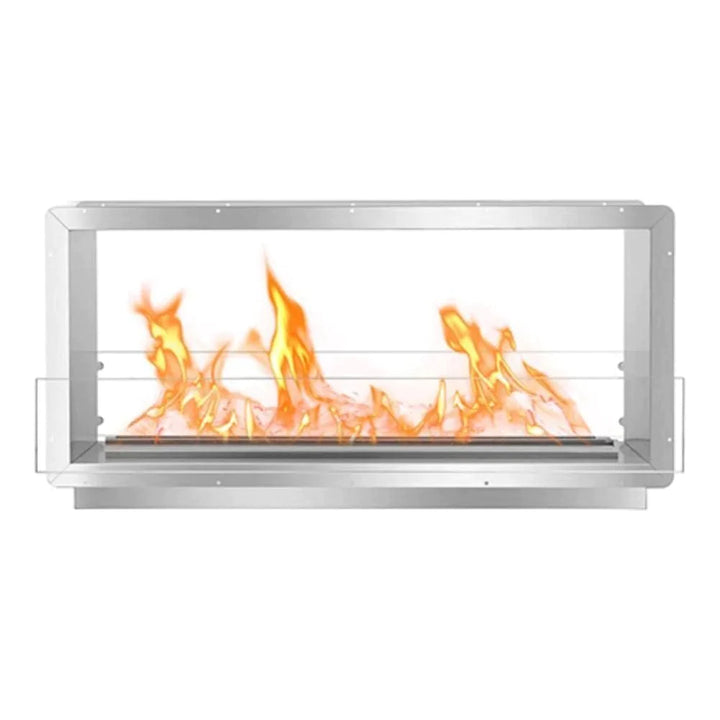 The Bio Flame Xl Firebox DS 53-inch Built-in See-thru Ethanol Fireplace